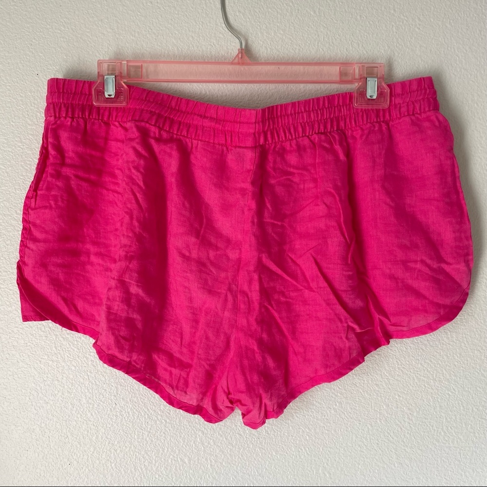 GAP Lined Linen Drawstring Shorts - Pink - Picture 2 of 4